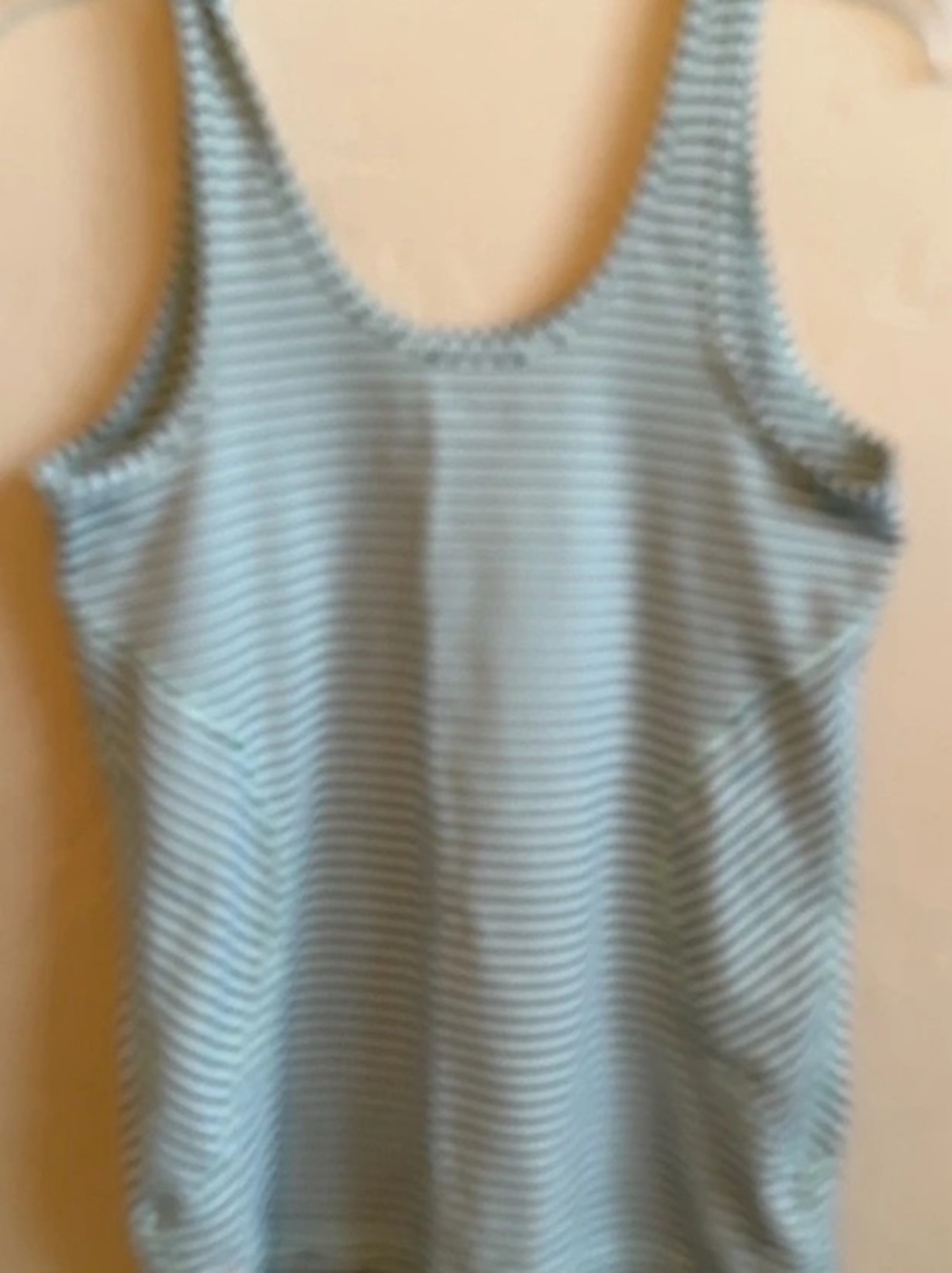Zella mint green and black Striped Tank Large Like New